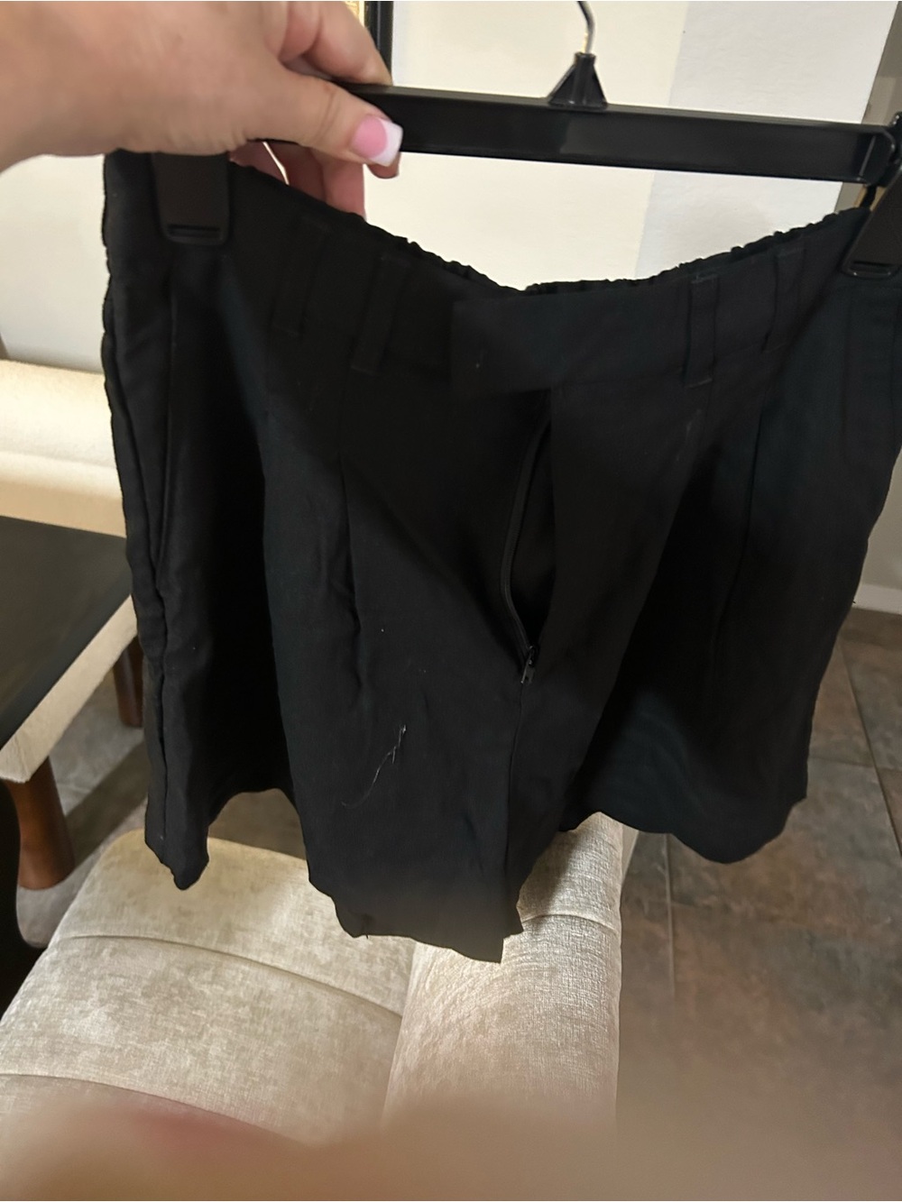 NY&CO ( Love Tree) black linen shorts elastic back NWT